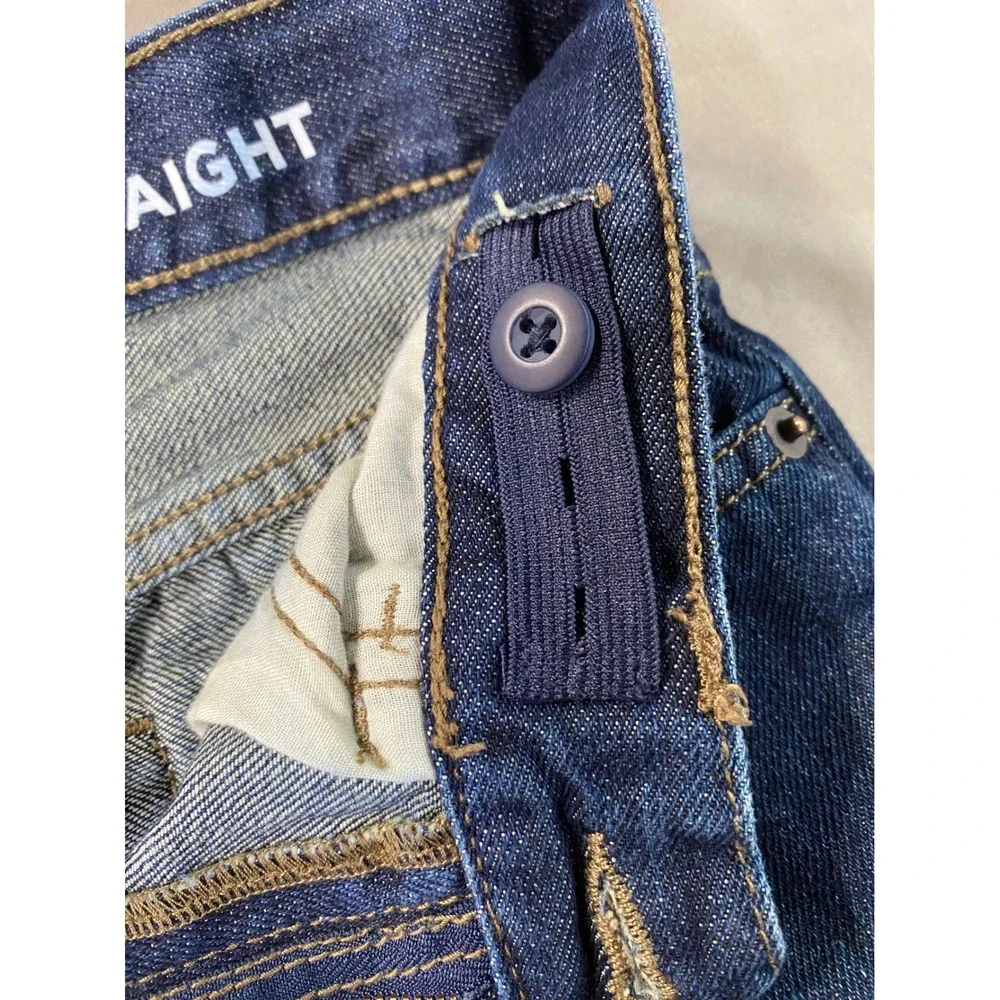 The Childrens Place Straight Leg Jeans - Size 8 Kids Denim Pants‎ Dark Wash